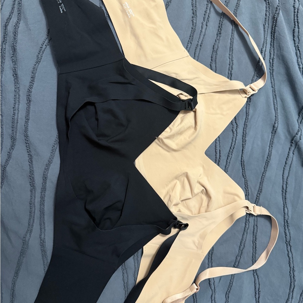 Aerie Wireless Bras in Black and Beige